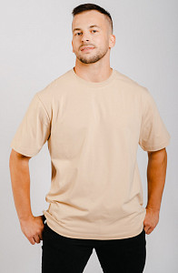 Бежевая мужская футболка GARANT
